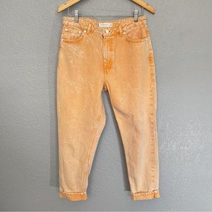 Topshop Orange Denim Pants
